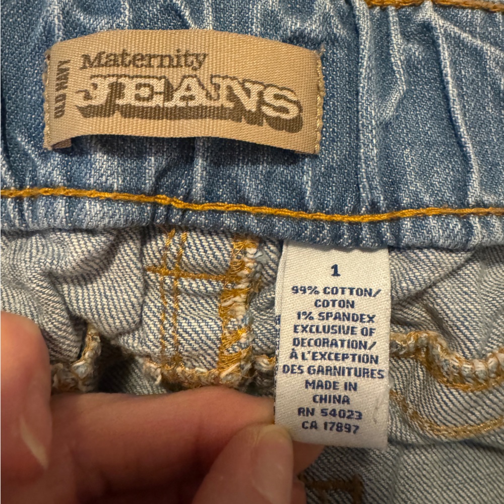 Maternity Jeans  Light Blue Denim Mini Skirt - Picture 3 of 5